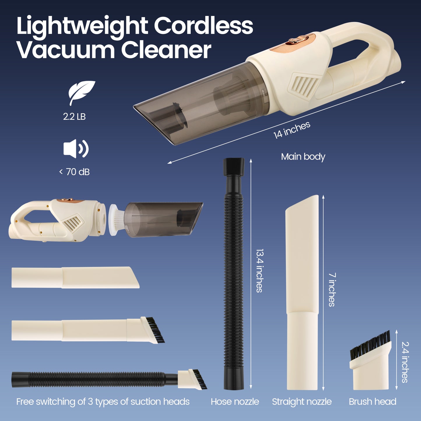 CapyBud Handheld Vacuum Cordless
