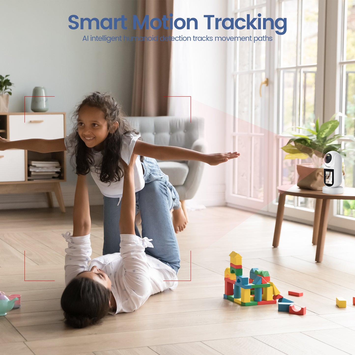 CapyBud 2.5K Camera for Home Security, 2.4 In HD 360-Degree Baby Monitor